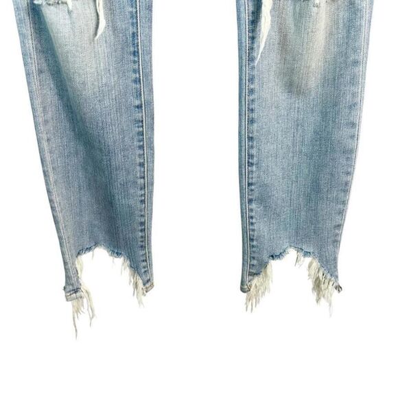 L' AGENCE Highline skinny Jeans High Rise Light Wash Destruct Fray Hem Size 25 - Picture 4 of 8
